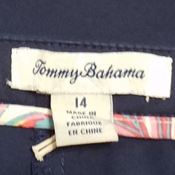 Tommy Bahama Womens Size 14 Blue Boracay Cigarette Pant Slim Chinos Side Zip - Picture 6 of 7